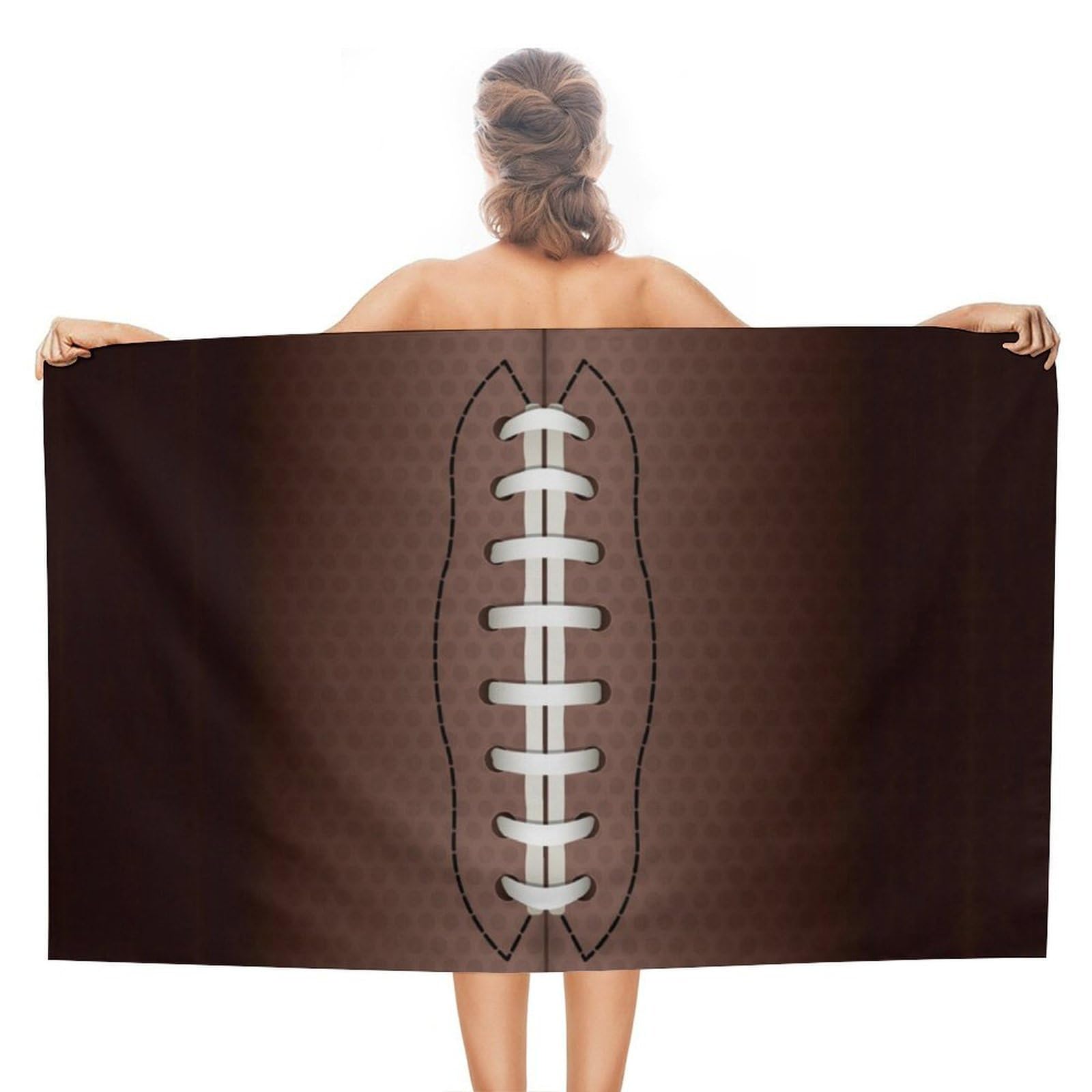 CGSBNGHA American Football Rugby Beach Towels Soft Bathroom Bath Pool Swim Towels for Women Men