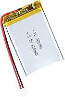 Vista 30 de 802030 Batería Lipo de 3.7V 400mAh 802030 Juego de Batería de Polímero de Litio Recargable con Conector JST PH2.0mm para Dispositivo Electrónico