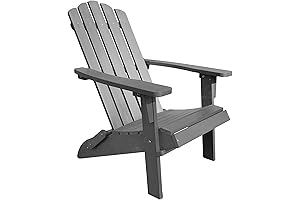 Folding PolyTEAK Adirondack Chair: Durable Weather-Resistant Patio Furniture