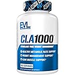 Conjugated Linoleic Acid CLA Pills - CLA 1000mg Diet Pills to Support Weight Loss Fat Burning Lean Muscle and Faster Metabolism - Stimulant-Free CLA 1000mg Safflower Based Fat Loss Support Pills - 180