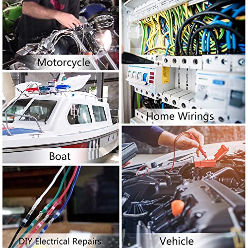 400Pcs Solder Seal Wire Connectors - Sopoby Heat Shrink Solder Butt Connectors - Solder Connector Kit - Automotive Insulated Waterproof Electrical Wire Terminals #TOP6