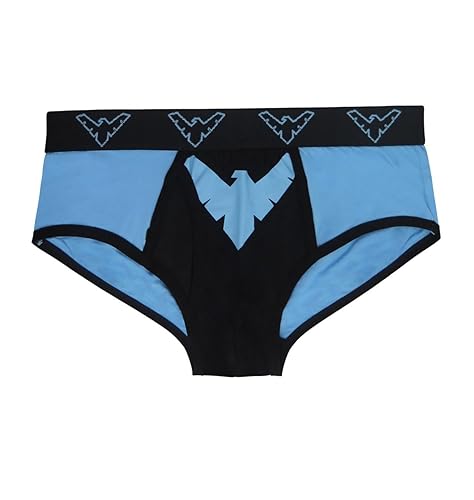 SuperHeroStuff Nightwing Costume Logo Men's Underwear Briefs- XLarge (40-42) Black