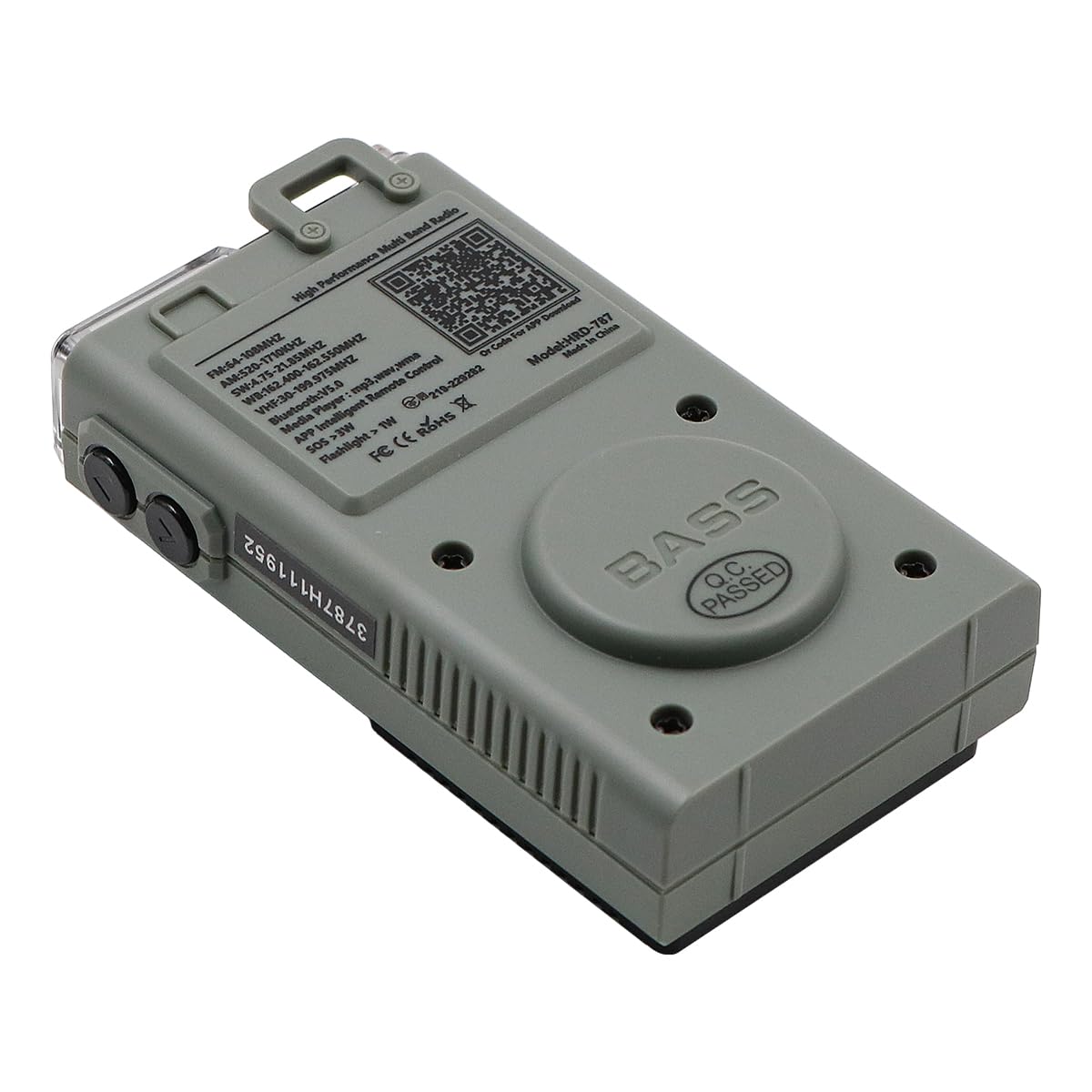 DollaTek FM VHF AM SW WB Band Radio App portatile di supporto per radio a onde corte Allarme SOS stereo per bassi remoto intelligente