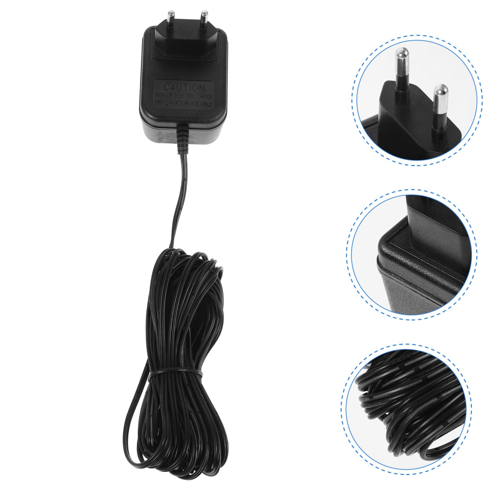 Lurrose 3 Piezas adaptador de corriente para timbre adaptador ajustable para timbre con video transformador de timbre práctico adaptador para timbre de puerta el plastico Negro