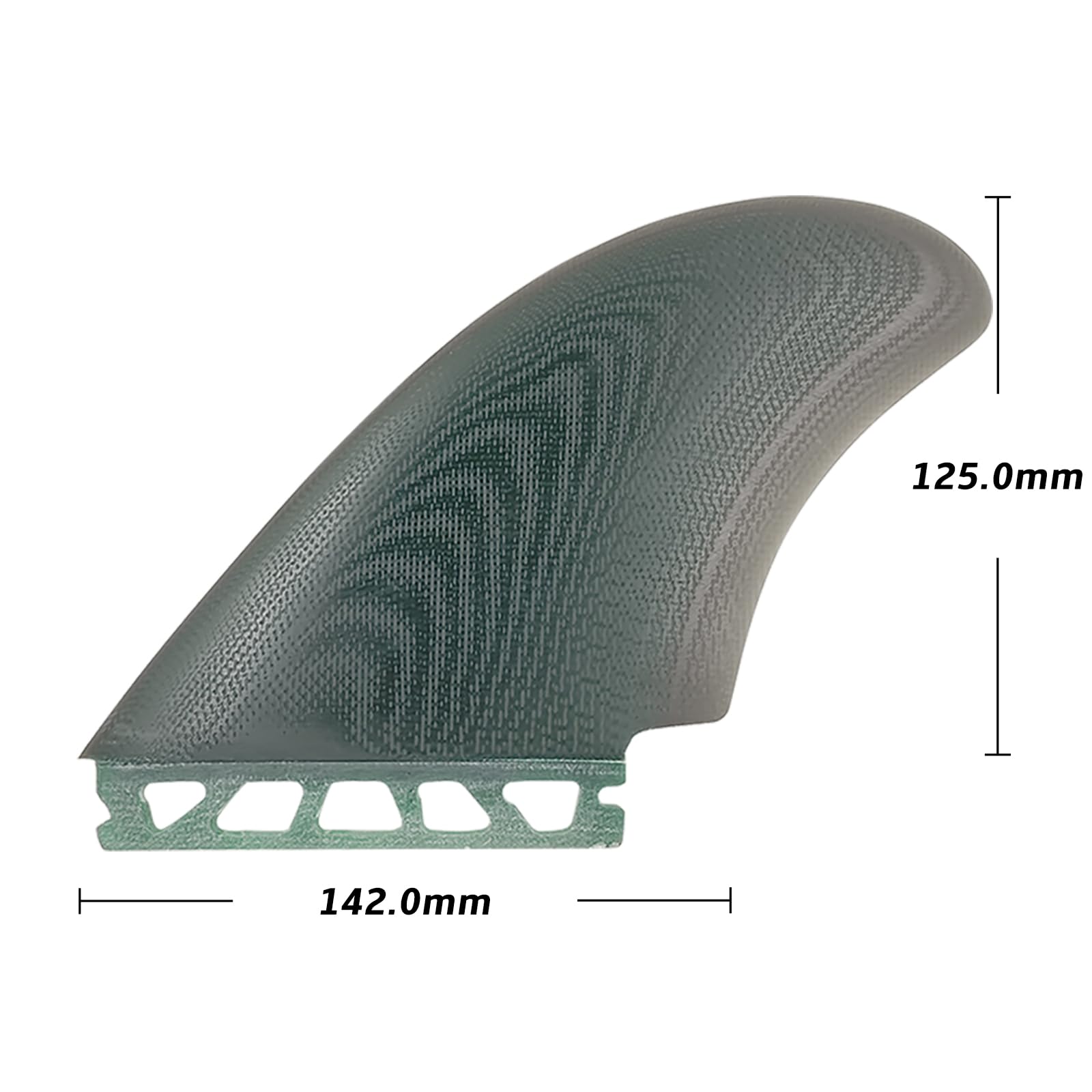 UP SURF Juego de aletas cuádruples para tabla de surf (4 aletas), pestañas individuales/pestañas dobles 2 RM, fibra de vidrio flexible sólida para una durabilidad ligera y un rendimiento superior de