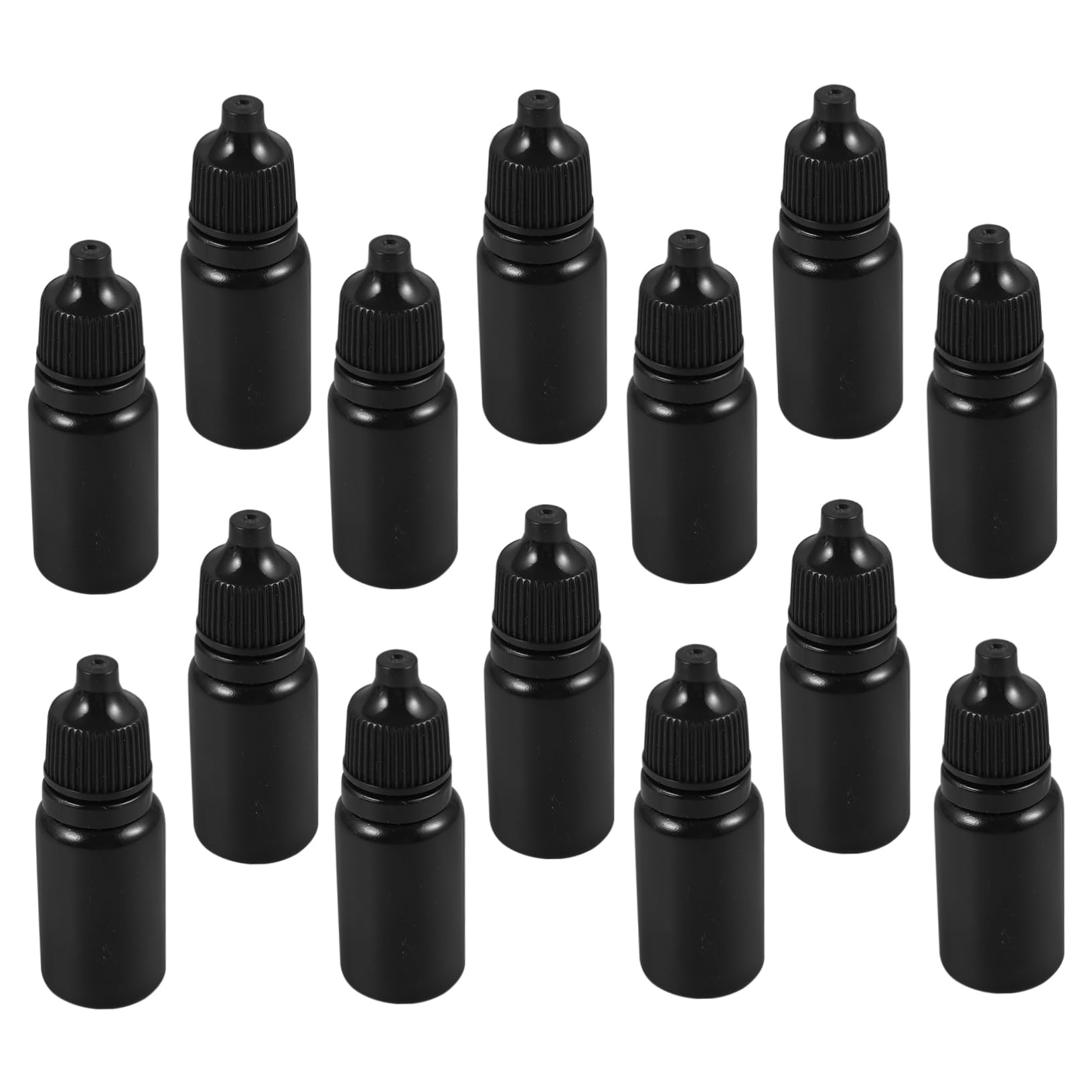 NOLITOY Black Lightproof Dropper Bottle Set 24pcs 10ml Empty Eye Dropper Bottles for Essential Oils Safe and Convenient Dispensing