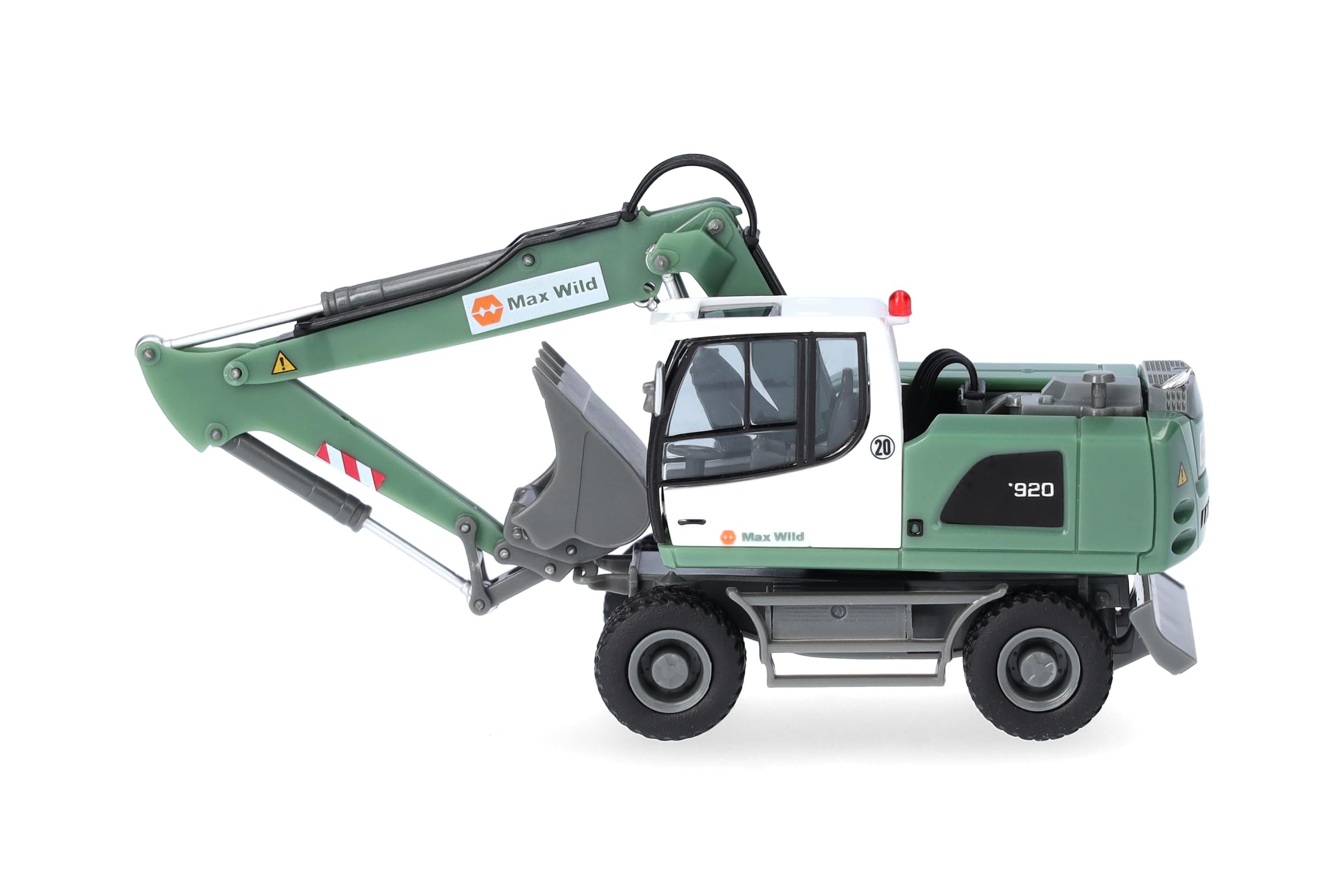 Herpa LKW Modell Liebherr Mobilbagger A920 Max Wild (Baden-Württemberg/Berkheim), Miniatur im Maßstab 1:87, Sammlerstück, Made in Germany, Kunststoff