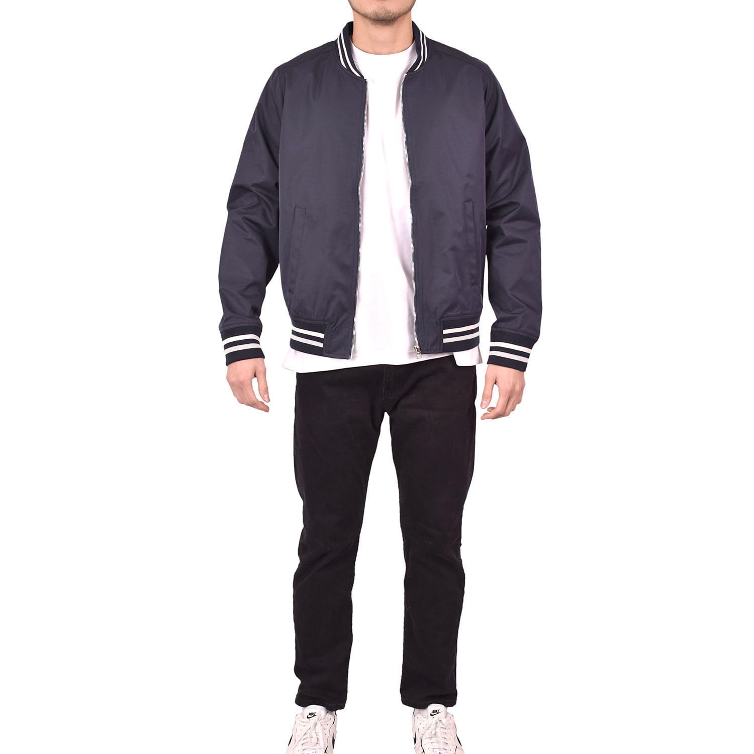 RIFLESSI Men's Slim Fit Lightweight Casual Varsity Bomber Jacket