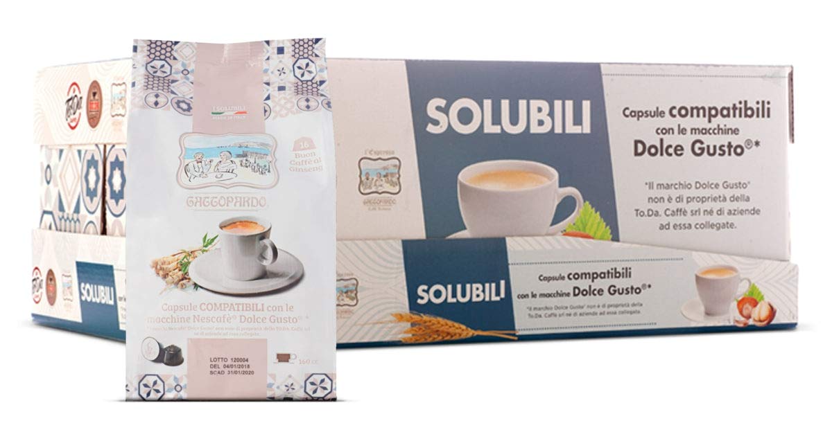 128 Cápsulas di Ginseng - Comp. Dolce Gusto - Gattopardo