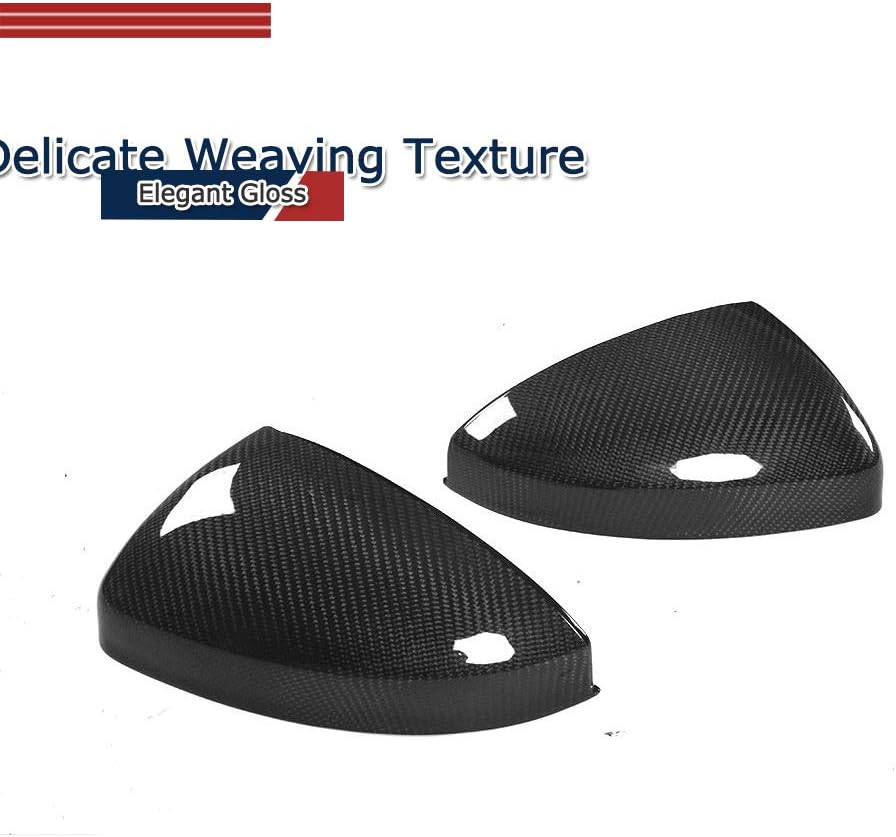 Carbon Fiber Mirror Covers fits for Audi TT MK3 Type 8S Coupe 2015-2019 2PCS Side Replacement Mirror Cover Cap Factory Outlet(Without Side Lane Assist)