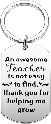 Llavero de agradecimiento para profesores, llavero de la semana de agradecimiento al profesor de parte de estudiantes, regalos impresionantes para