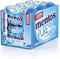 Chiclete Mentos Purefresh Mint Com 6 Potes - 552g