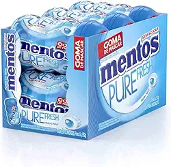 Chiclete Mentos Purefresh Mint Com 6 Potes - 552g