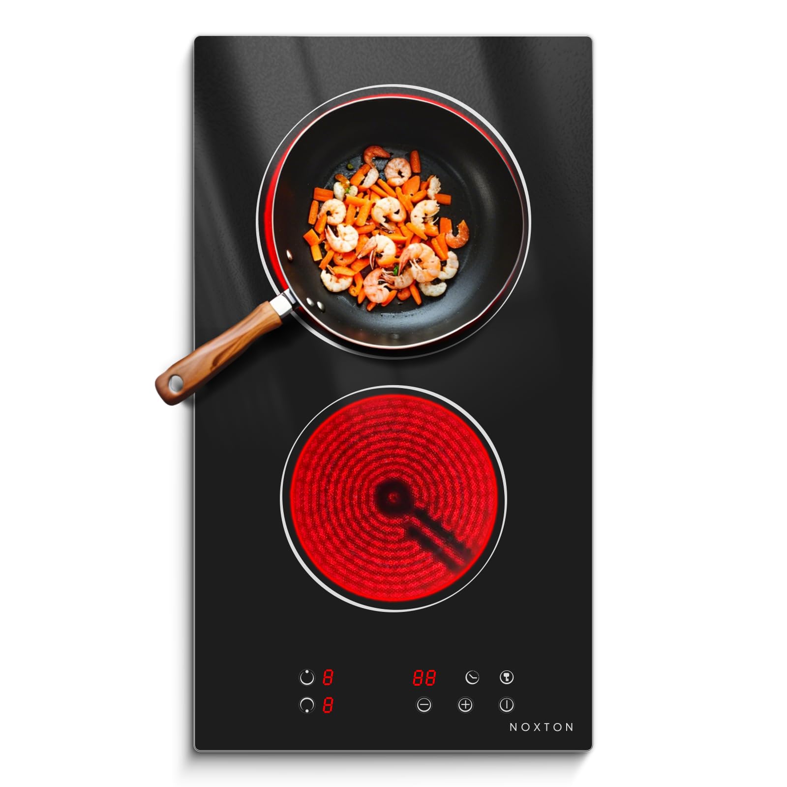 NOXTON Ceramic plate 2 recessed plates No sockets