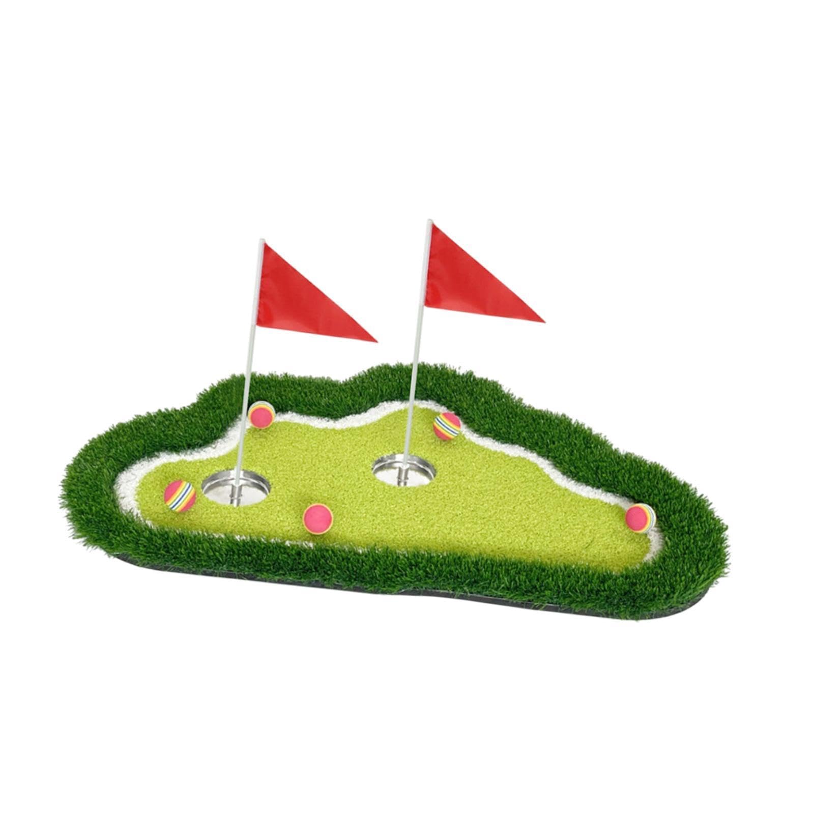 Menolana Float Golf Putting Mat Practice Mat Folding Swing Training Lightweight Chipping Green Game Set for Backyard Sport