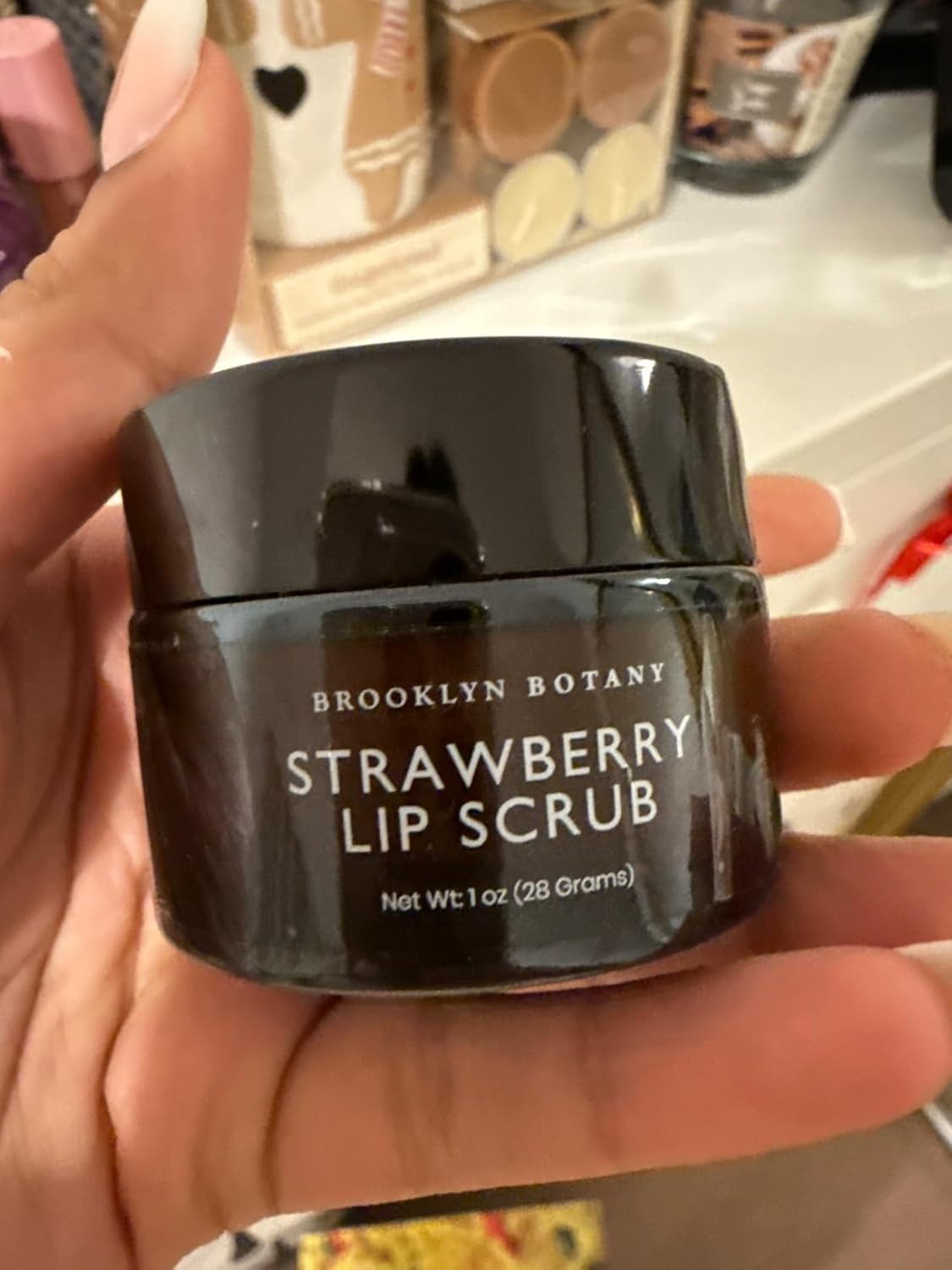 Brooklyn Botany Lip Scrub Exfoliator 1 oz – Lip Moisturizer for Dry Lips and Chapped Lips – Gentle Lip Exfoliator for Smooth and Brighter Lips – Coconut Flavor