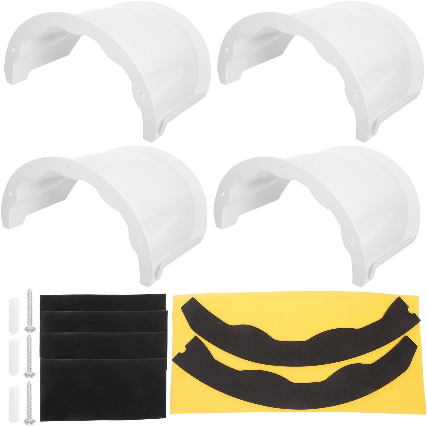 Kisangel 4pcs Outdoor Security Camera Waterproof Cover and Rain Shield, Plastic Dome Sunshade Protector for Outdoor Surveillance, Weatherproof Camera Rain Protector for Home and Business