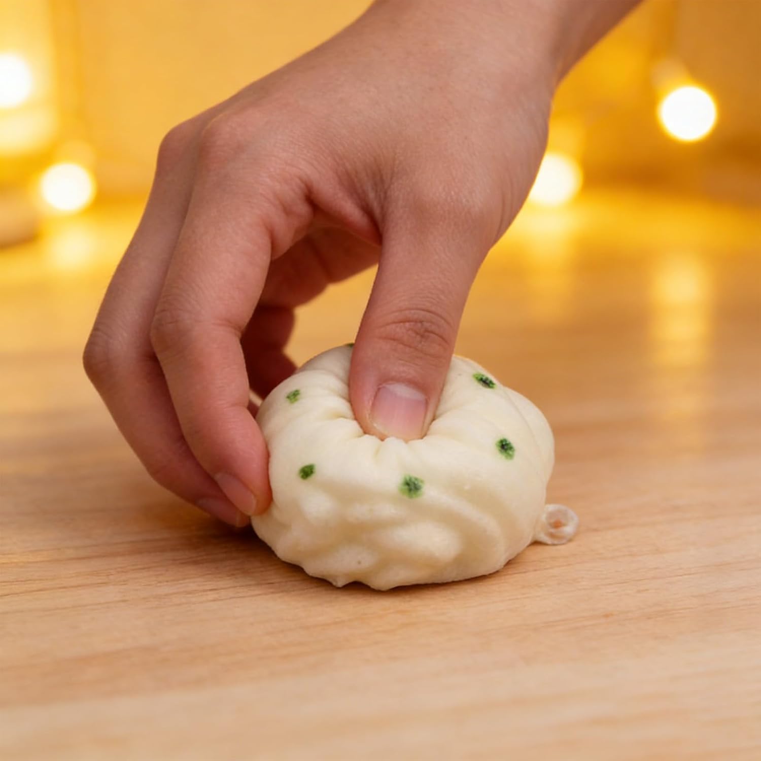Dumpling Squishy Toy for Adults & Teens, Easter Basket Stuffers, Sensory Stress Dumpling with Unique Steamer Box, Fidget Toys for Stress Relief, Stocking Stuffers, Mystery Box Gift