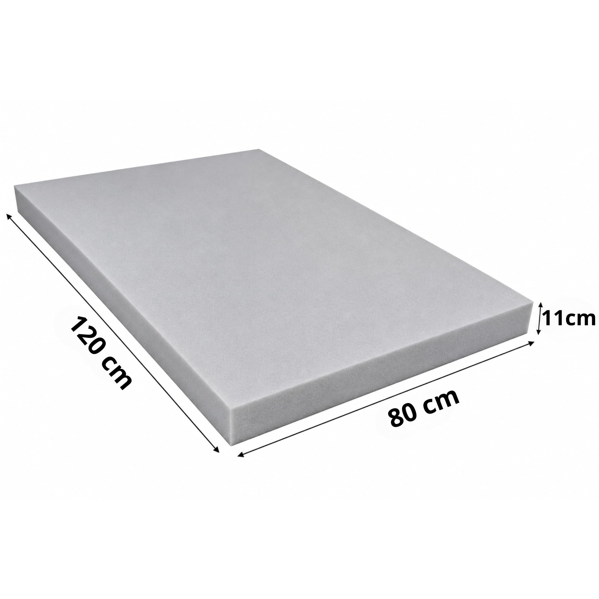 FORTIS POLSTER Schaumstoffplatte RG25/44 80 x 120 x 4 cm - Polsterschaum, Schaumstoff Zuschnitt für Europalette, Gartenmöbel und Polsterungen, ÖKO-TEX Standard 100