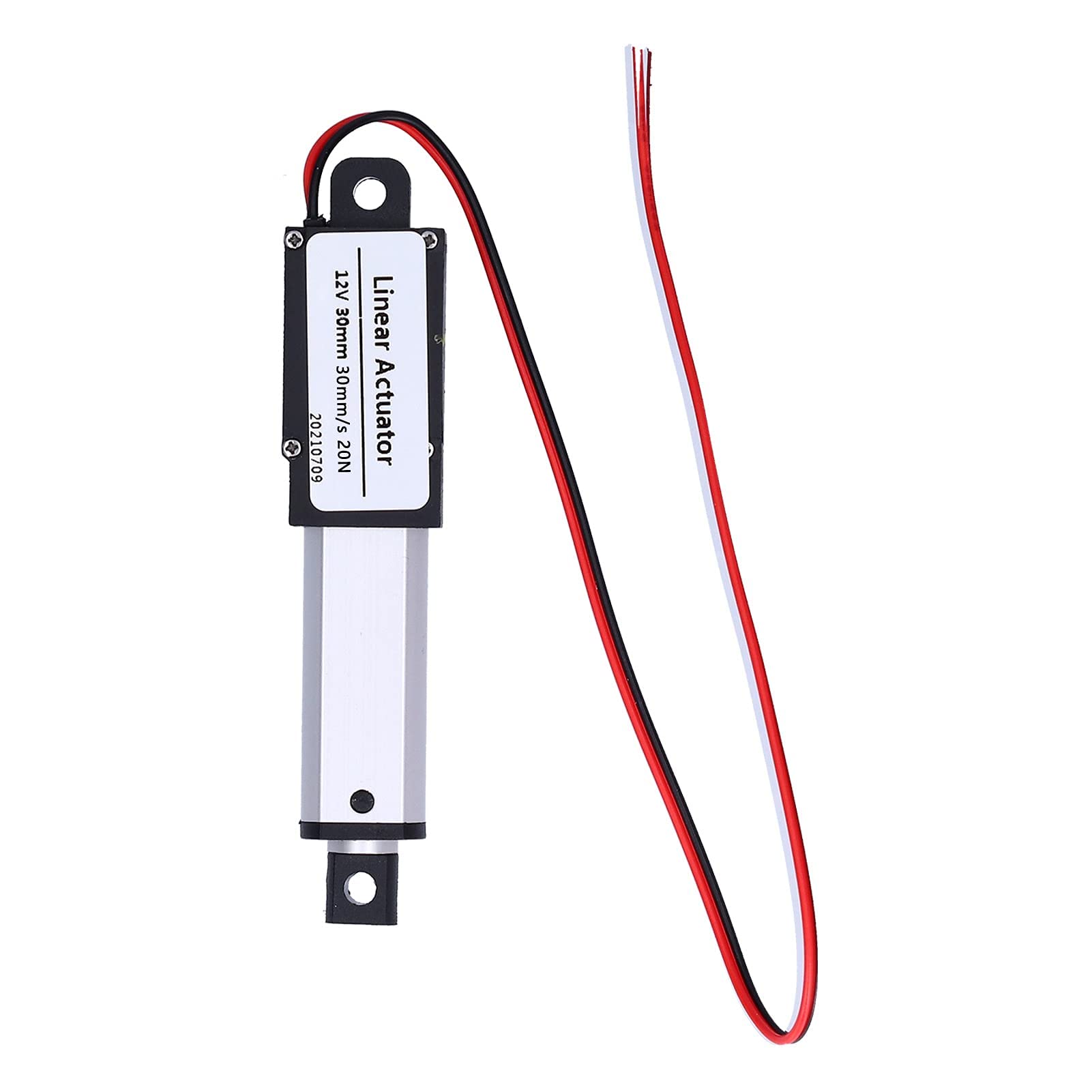 DC 12 V Actionneur Linéaire à Course de 30mm Annulation de Bruit Étanche Mini Actionneur Linéaire électrique (Course 30mm-30mm/s-20N)