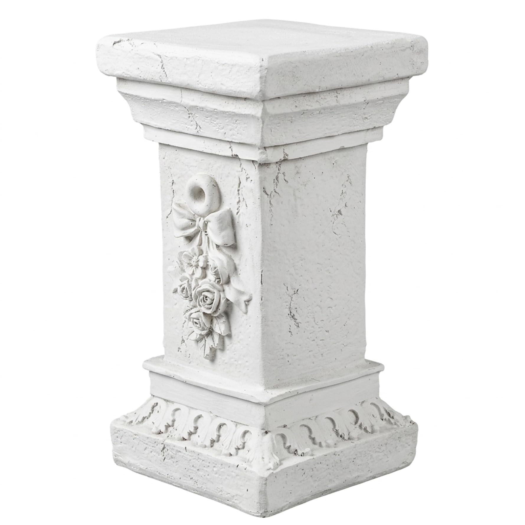 Piedistallo da Giardino per Statue, Supporto per Piante in Resina Resistente Alto 30 cm, Piedistallo da Esterno Resistente alle Intemperie per Sculture, Vasi da Fiori