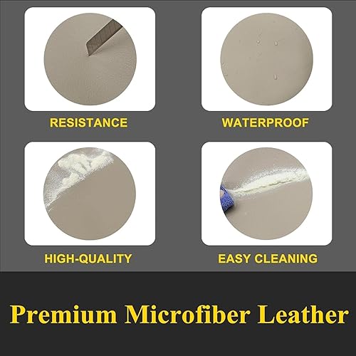 Miniatura 3 de NLQR Funda de asiento delantero para parte inferior del lado del conductor, color marrón 152, repuesto de piel de microfibra, compatible con