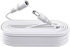ANLINK 33ft 10M DC Power Extension Cable, DC 12V Power Adapter Extension Cord 5.5mm x 2.1mm for CCTV Security Camera/Router/LED Strip Light/Printer and More-White