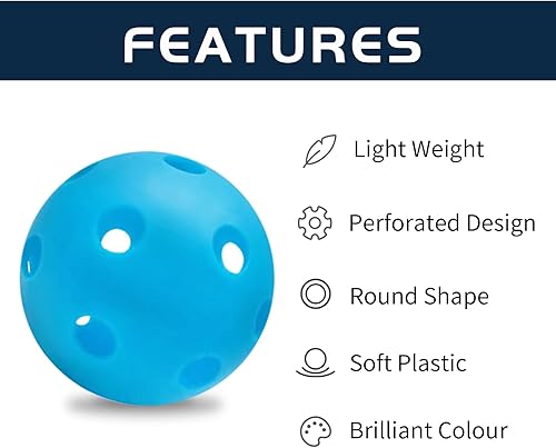 Miniatura 3 de Paquete de 20 pelotas de práctica de béisbol  Pelotas de entrenamiento suaves para bateo, bateo, lanzamiento, softbol hueco de flujo de aire, mini