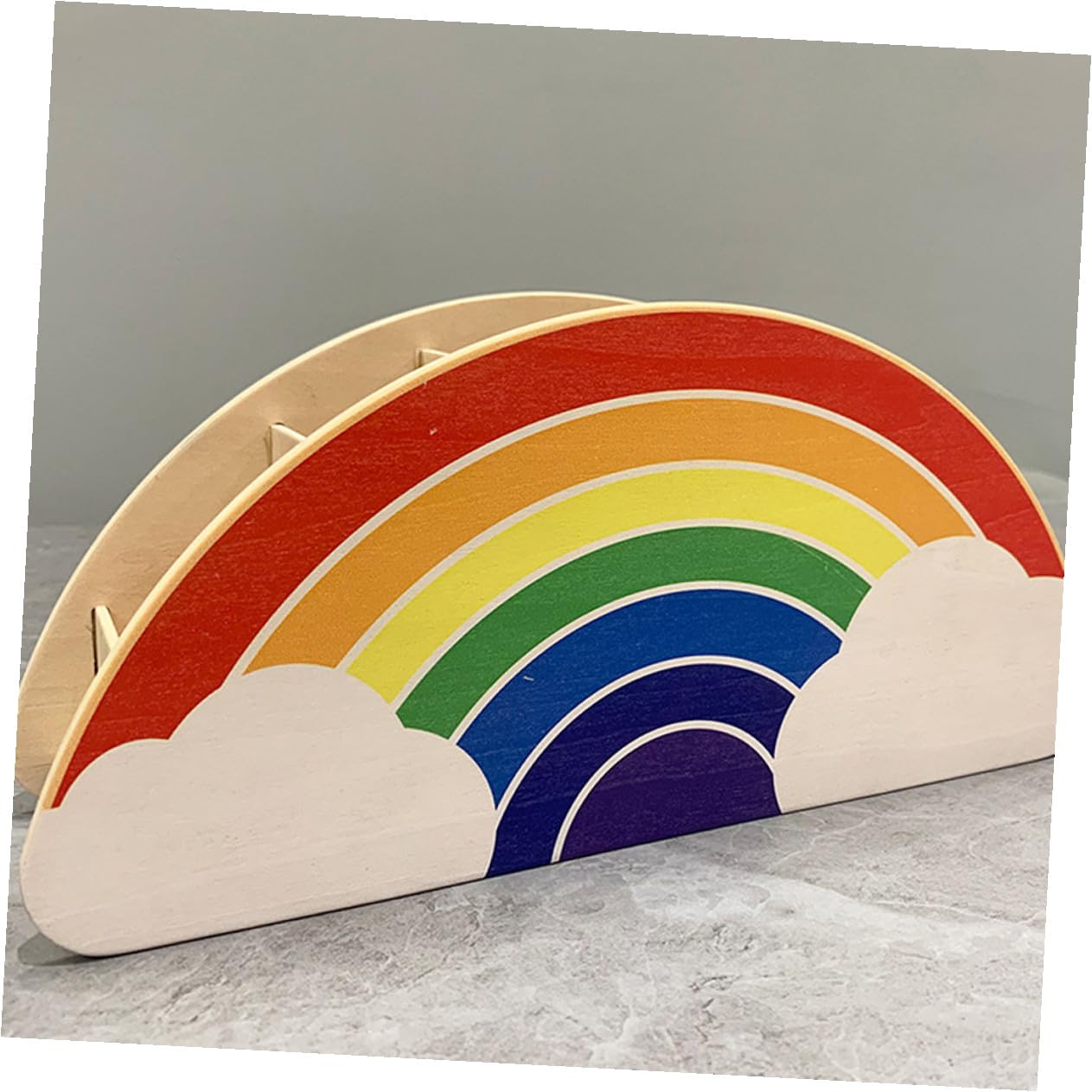 TOPBATHY Portalápices de Madera Arcoíris Compacto Organizador de Escritorio Desmontable para Oficina y Aula Almacenamiento de Bolígrafos y Papelería