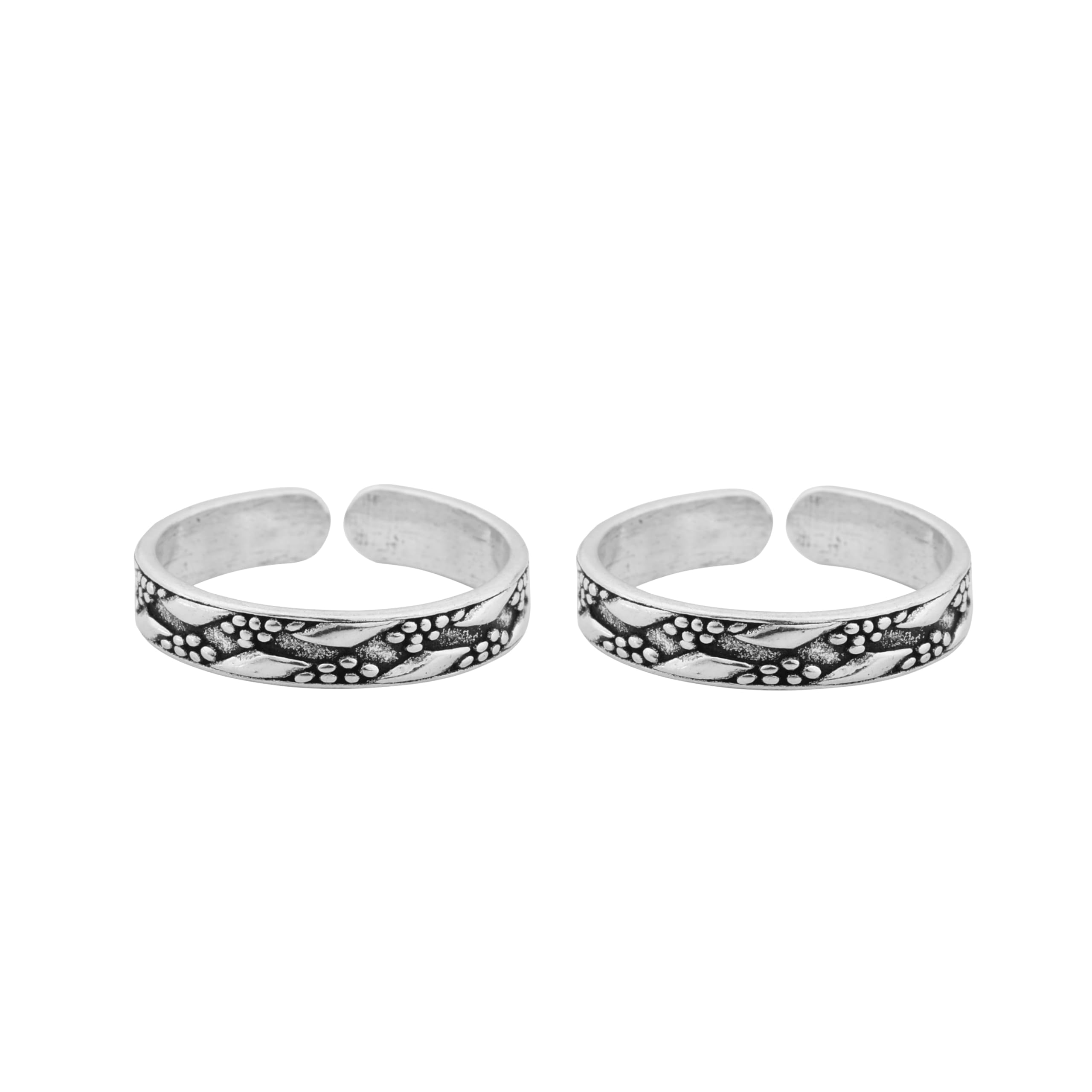 925 Sterling Silver Toe Ring for Women, Oxidized Open Band, Vintage Floral Vine Pattern, Adjustable Bichiya, Boho Ethnic Style With 925 Stamp & Certificate of Authenticity | 6 Month Warranty-image-48