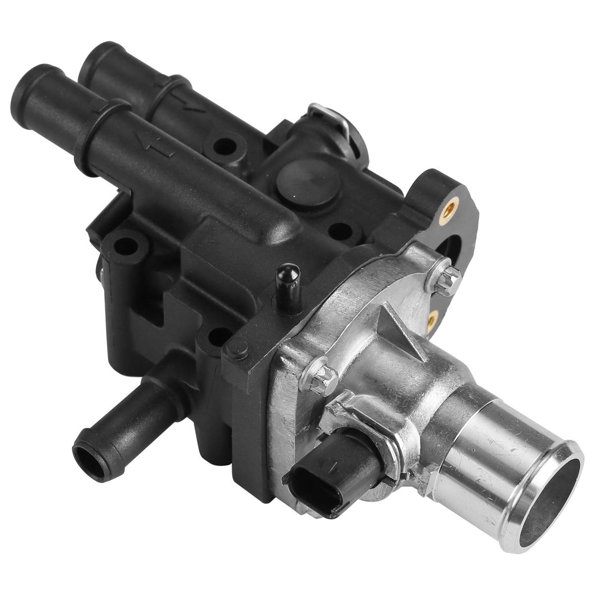 A-Premium Engine Coolant Thermostat Housing Assembly Compatible with Chevrolet Cruze 2011-2015 Cruze Limited 2016 Sonic 2012-2016 1.8L with Sensor