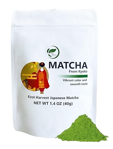 Wako Matcha, First Harvest - Polvo matcha de grado ceremonial Uji de alta calidad, para matcha y café con leche caliente/helado de calidad de café,