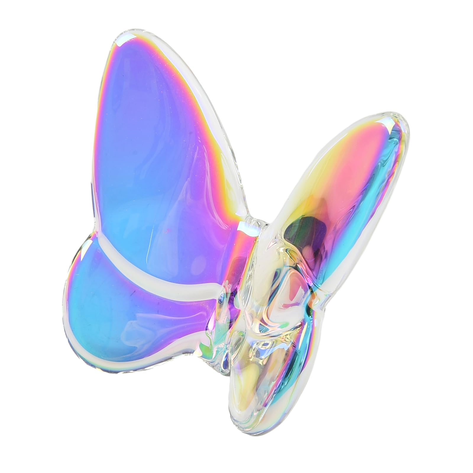 Lioaeust Crystal Butterfly Figurines,Flying Butterfly Figurine Decor Crystal Cut Glass Butterfly Ornament Statue Animal Collectible Home Ornament Decor (Colorful)