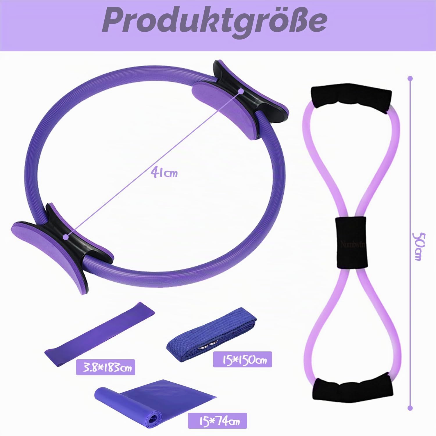 Pilates Yoga Ring, Pilates Kit für Frauen, Pilates Rings Kit Für Frauen, Yoga Widerstandsring, Yoga Ring Mit Doppelgriff, Widerstandsring, für Beine Arme und Oberschenkel Gewichtsverlust