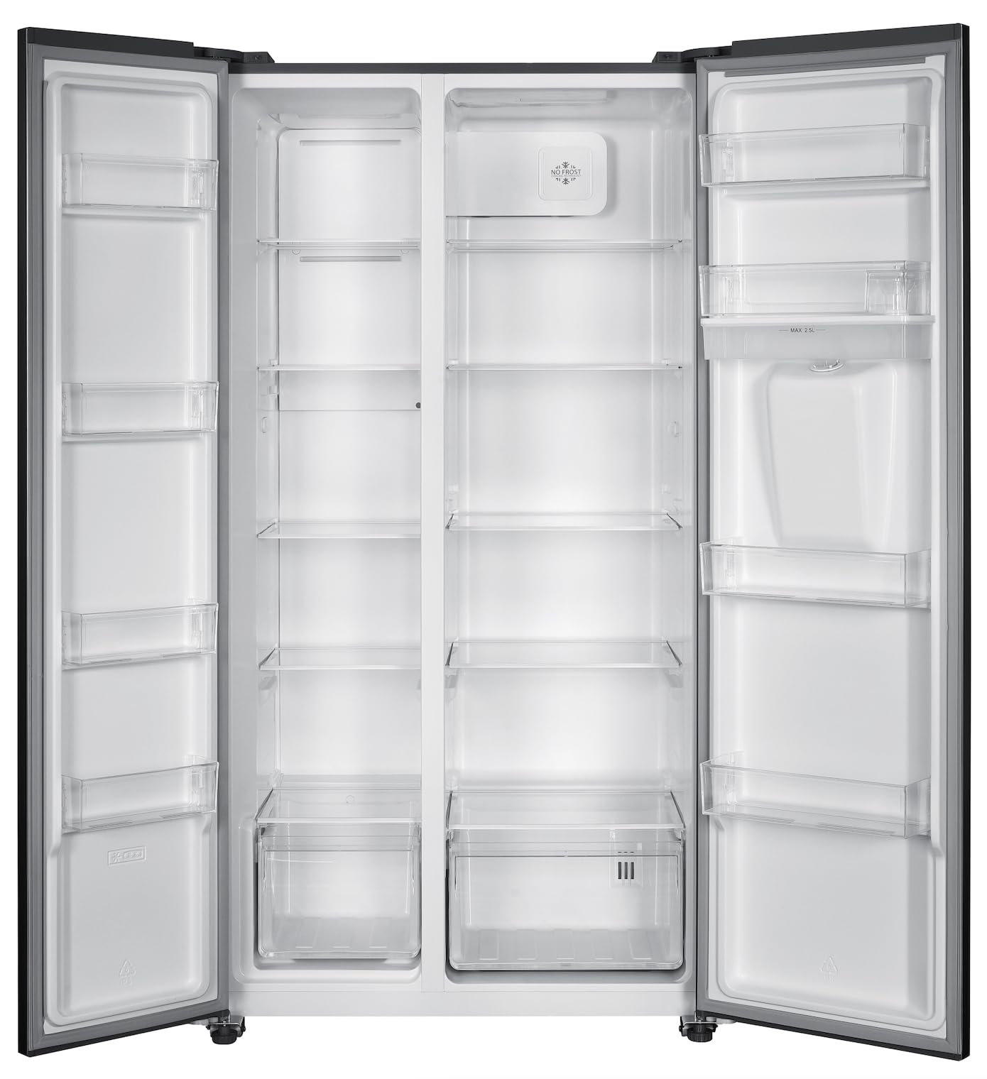 GEDTECH GSBS510IXT 510L (324L + 181L) - Frigorifero multiporta in acciaio inox