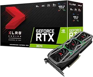 PNY GeForce RTX™ 3070 8GB XLR8 Gaming REVEL EPIC-X RGB™ Triple Fan Graphics Card