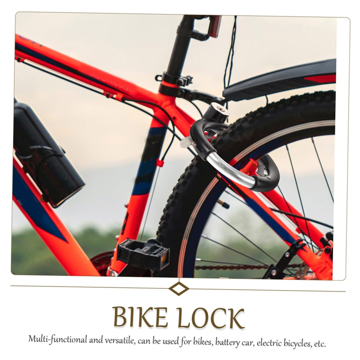 TOYANDONA 3 Juegos Candado Antirrobo para Bicicleta Cerradura para Moto y Bicicletas Eléctricas Protección y Segura para Exterior