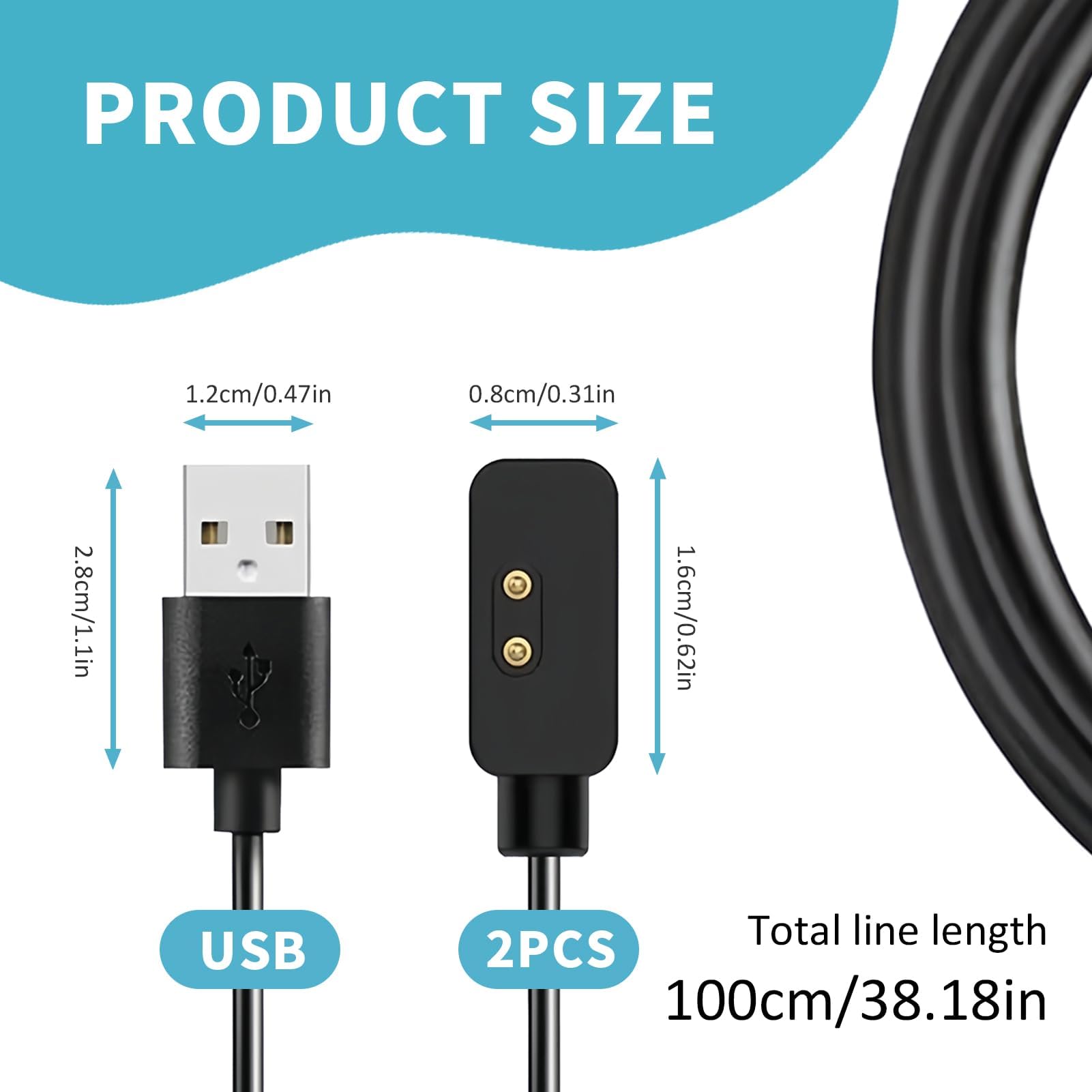 Caricatore Magnetico Per Xiaomi Redmi Watch 4/3 Active - Ricarica Veloce E Pratica