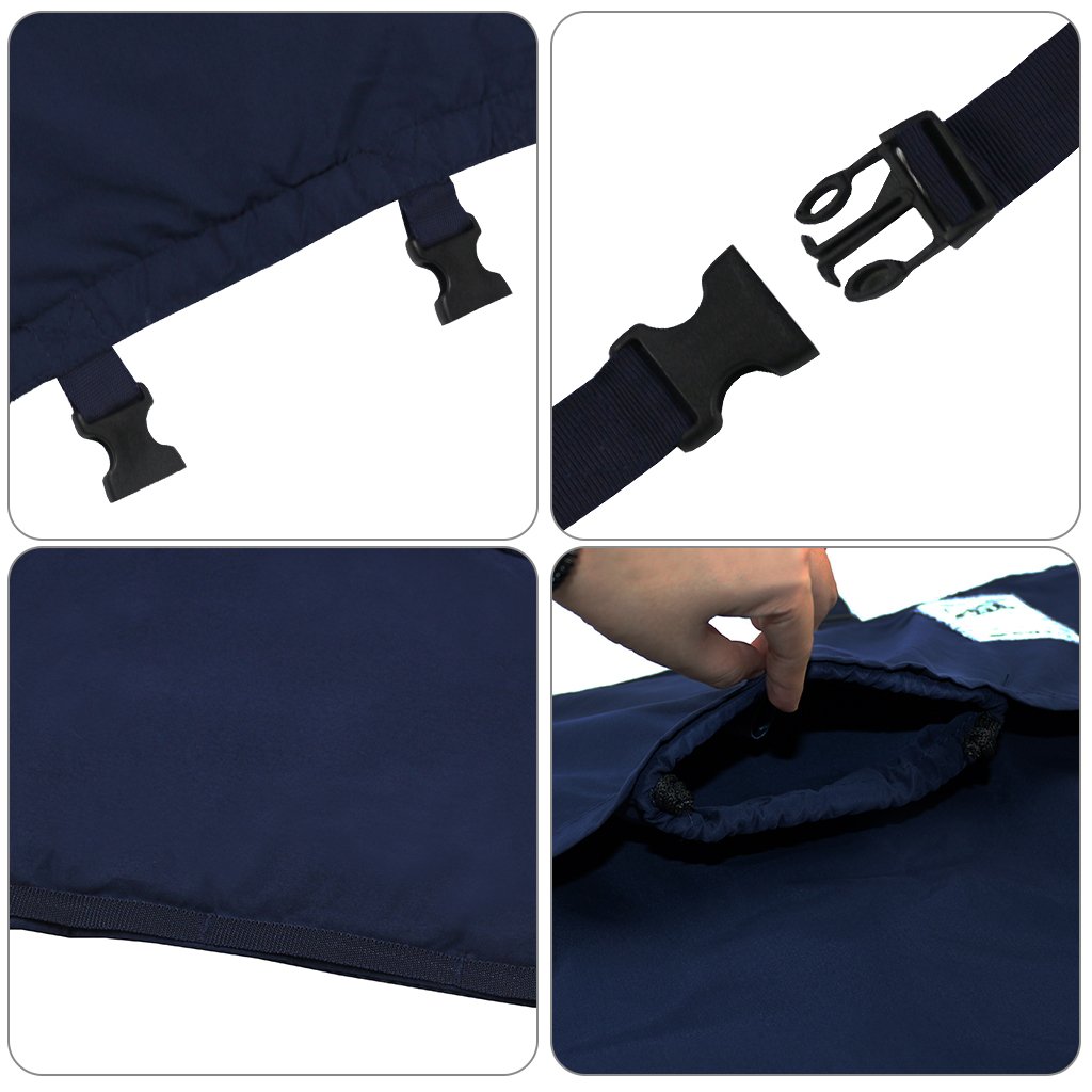 Vine Easy Seat Siège portable de voyage pour chaise haute, siège réglable, sécurisé et lavable | pour tout-petits | Tissu pratique, tient dans votre sac à main - Bleu Foncé