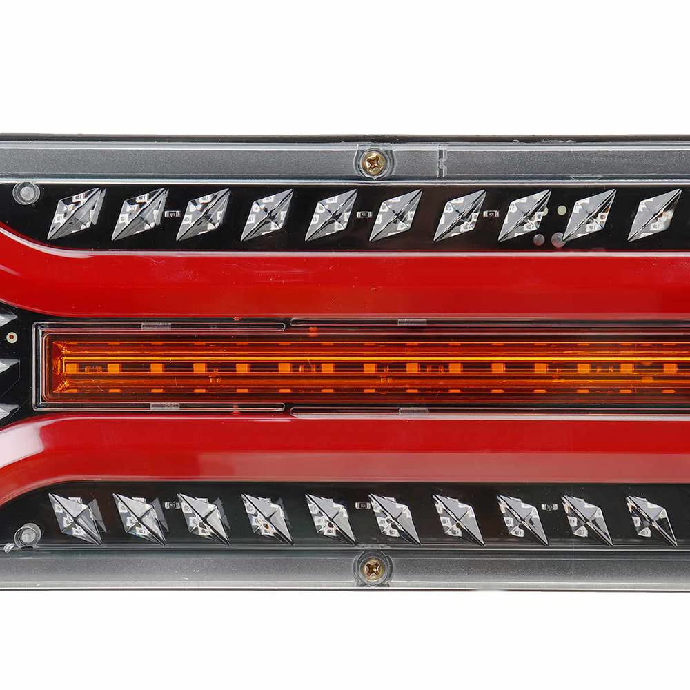AIVYNA 2 PZ 24 V LED Dinamico Auto Camion Fanale Posteriore Segnale di Girata Luci Freno Posteriore Segnale di Retromarcia Lampada Rimorchio Camion Bus Camper Caravan