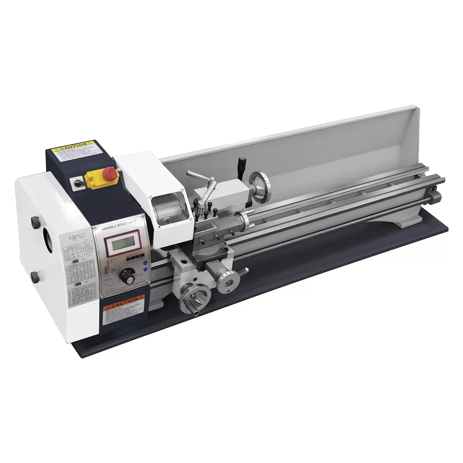 Tornio For Metalli 220x750, Da Tavolo Con Motore Brushless 1200 W, Mini Display A LED Piccolo e portatile