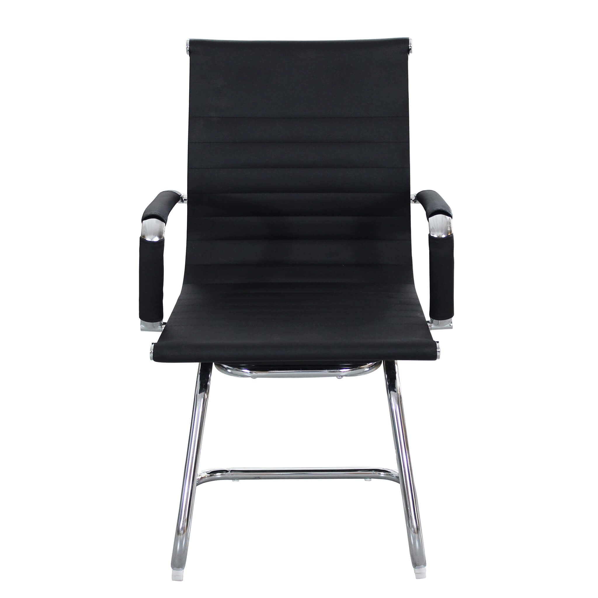 milani home - sedia da ufficio ergonomica con braccioli, poggiatesta e supporto lombare, in ecopelle nera, girevole regolabile, nero