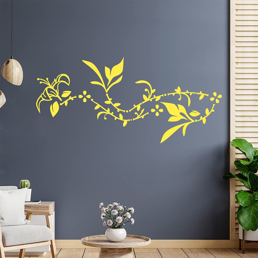 Kiwistar Fiore – Ranken Adesivo in 6 Dimensioni – Wall Sticker Wall Sticker, 72_Hellgrau, 96 x 36 cm