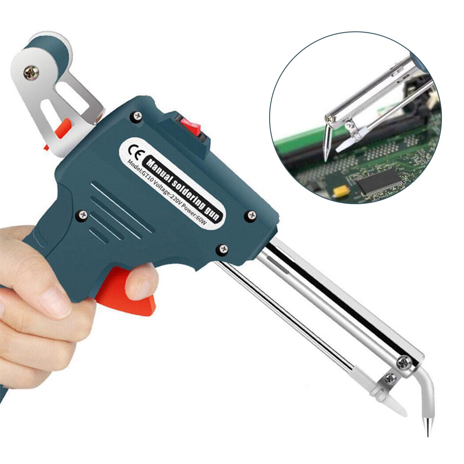 60 W Automatische Elektronik Lötpistole Kit, Lötpistole mit Schweißdraht für Elektronik, Autoreparatur, Heimwerker