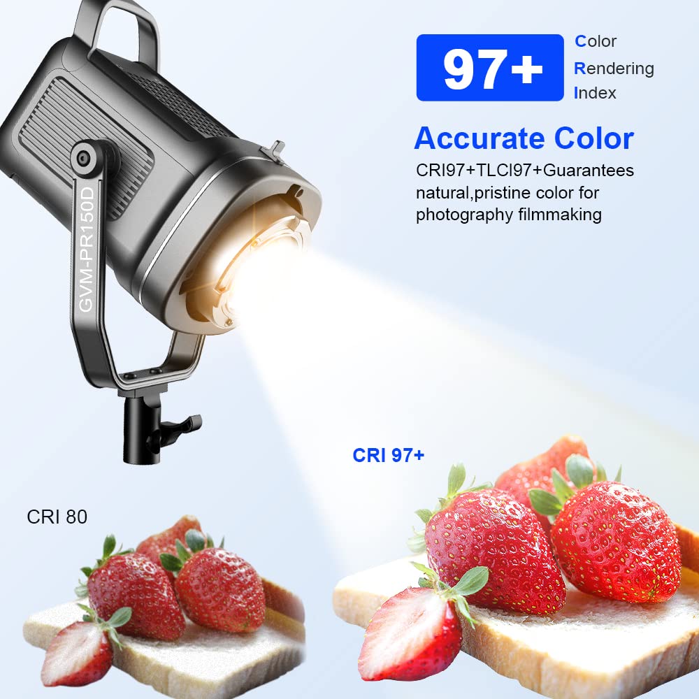 Gvm Led Video Light Kit 65000Lux/M, 300W Studio Lights With Lantern Softbox Dimmable 2700 6800k Video Lighting With Bowens Moun - View #8