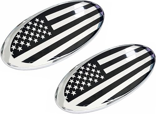 Miniatura 6 de Juego de 2 emblemas de 9 pulgadas para Ford, emblema de bandera estadounidense F150, emblema de Ford para parrilla delantera y portón trasero 04-14