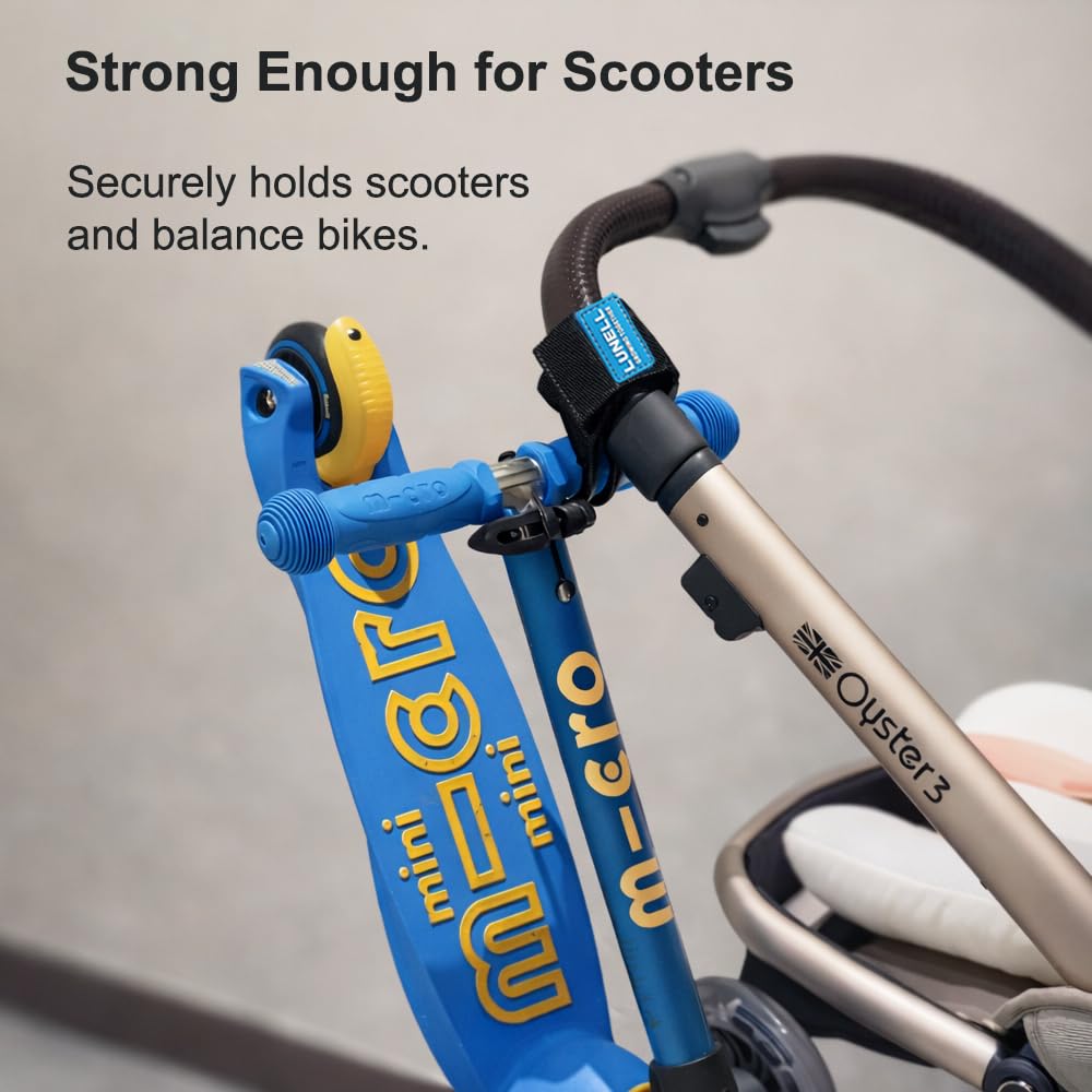 LUNELL Stroller Hook Strap for Kids Scooter and Diaper Bag Universal Stroller Accessory