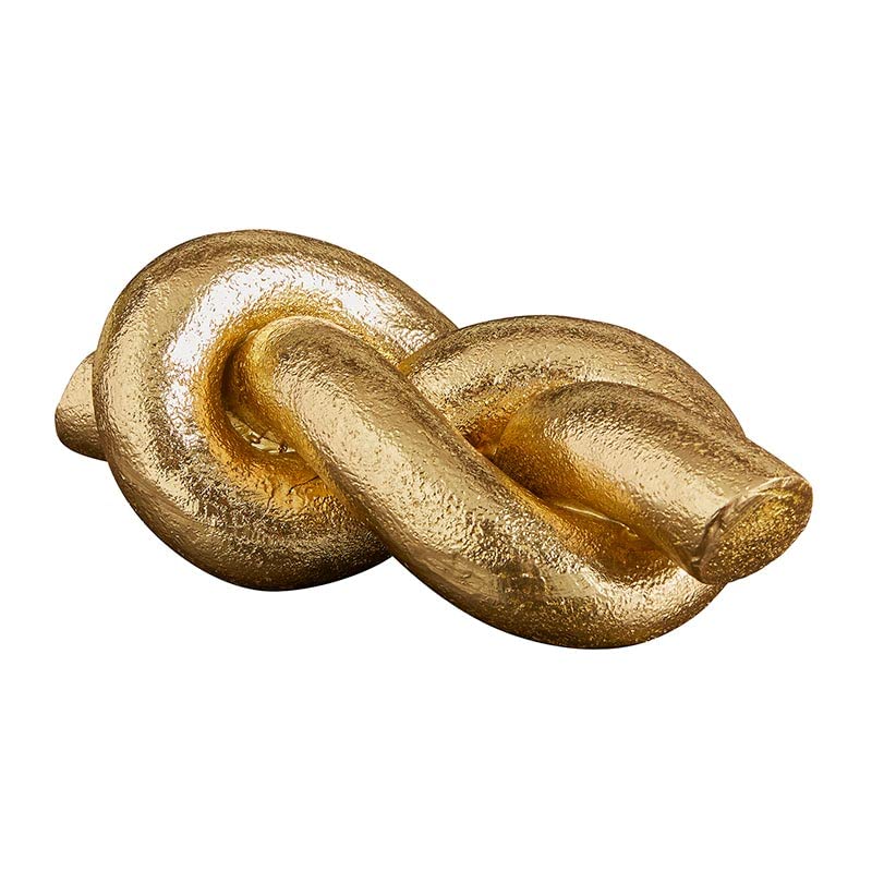 47th & Main Modern Knot Sculpture Statue Tabletop Home Décor, 6" Long, Gold