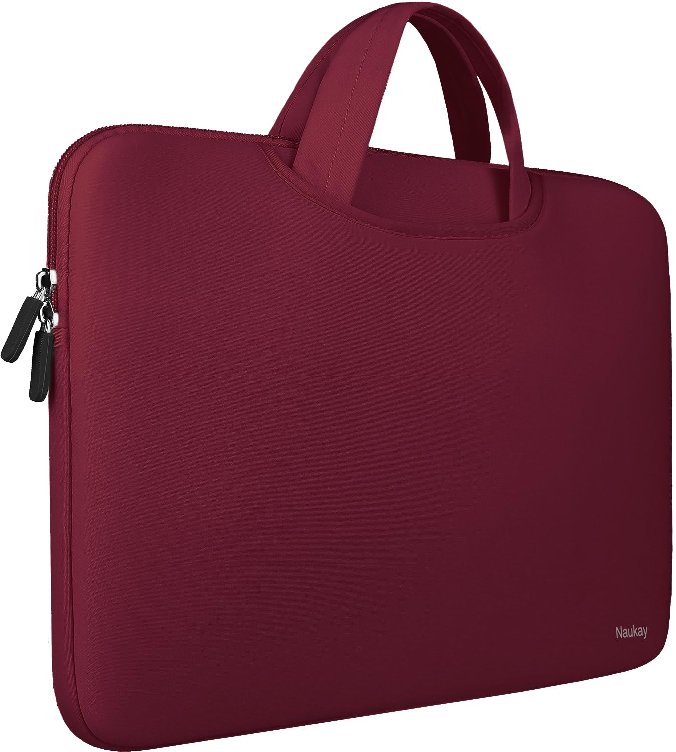 15.6 Inch Laptop Sleeve, Durable Slim Briefcase Handle Bag & with Extra Pockets, Notebook Computer Protective Case for Computer Notebook Ultrabook, Collapsible Carrying Handles, Wine Red