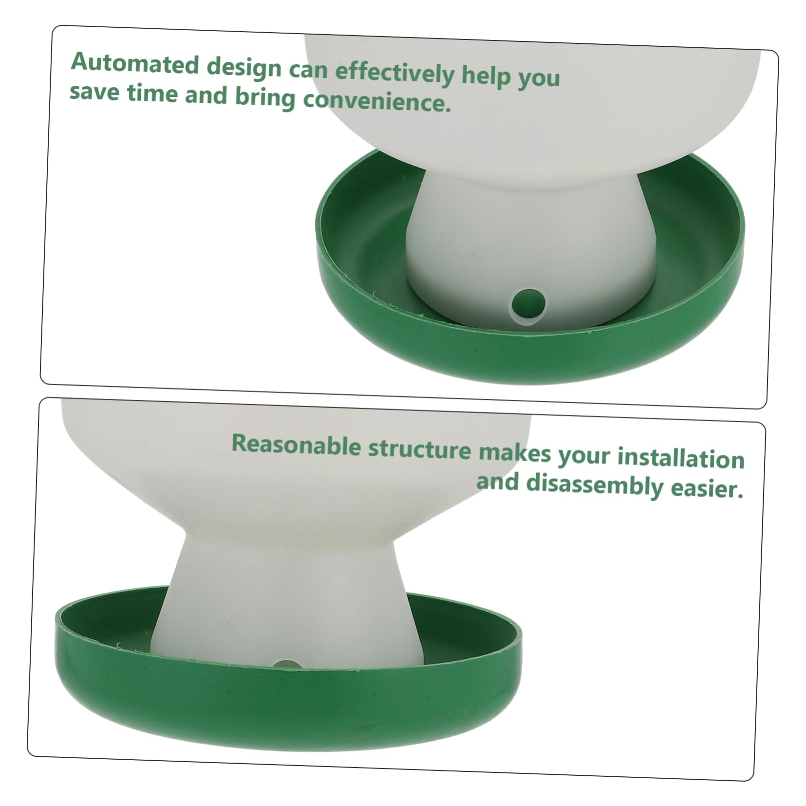 YARNOW 6pezzi Mangiatoia Per Distributore Per Pappagalli e Domestici Accessori Per Gabbie Design Antiribaltamento e Resistente
